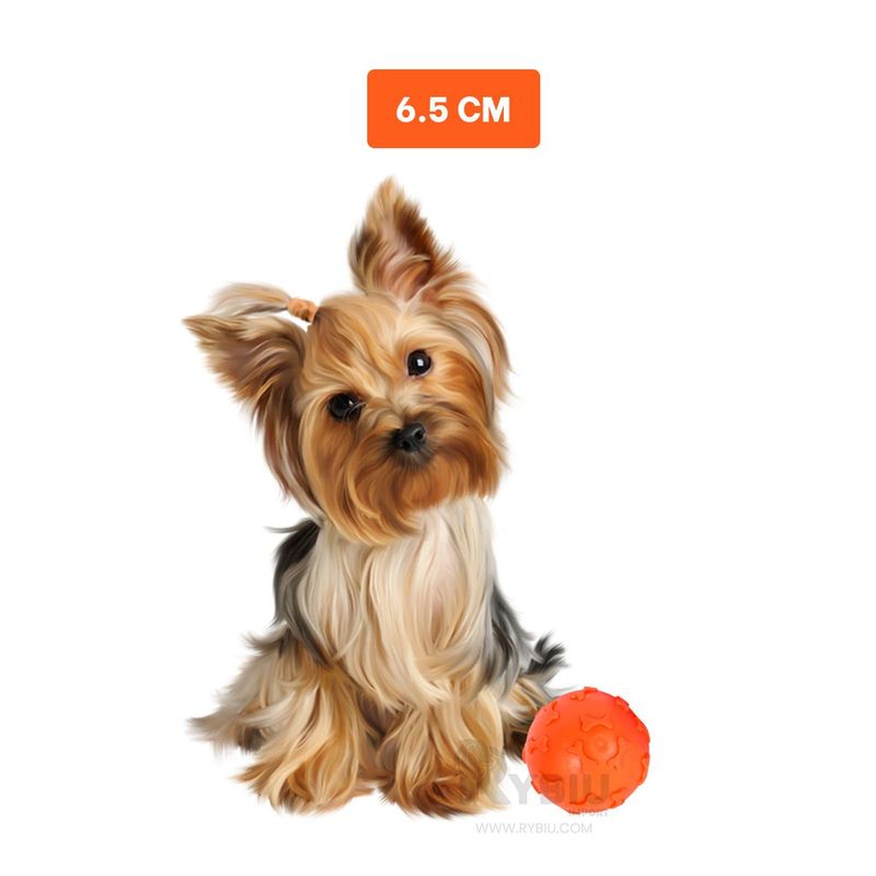 GENERICO - Bola para Mascotas Color Anaranjado con Diseño de Huesos