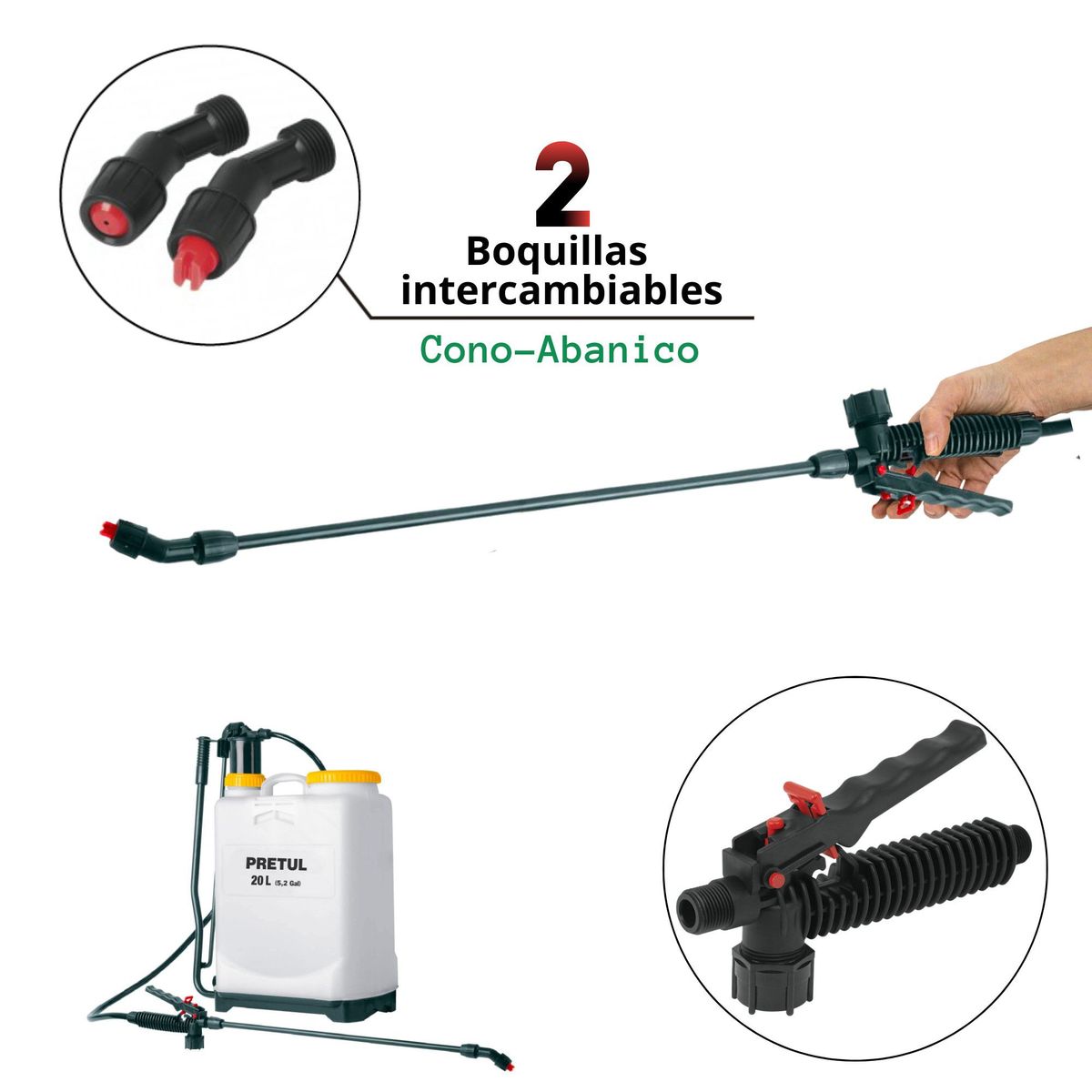 PRETUL - Fumigador de 20L manual de mochila Pretul