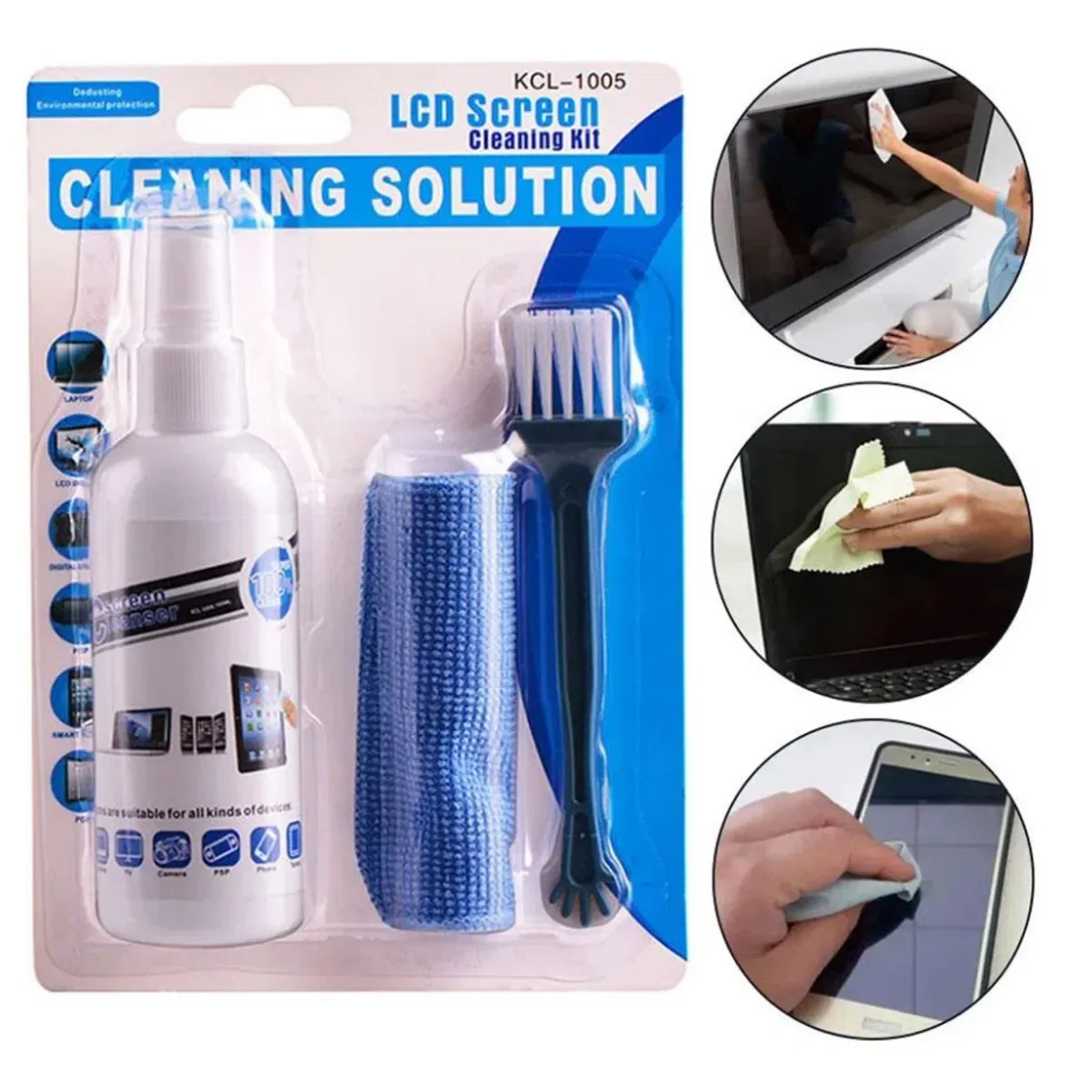 GENERICO - Kit Limpiador para Laptop Pantalla Monitores TV LCD CELULARES