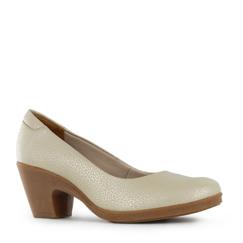 ECCO - Zapatos de Vestir PumpReina Mujer Ecco Natalie27 Champagne Cuero Folia