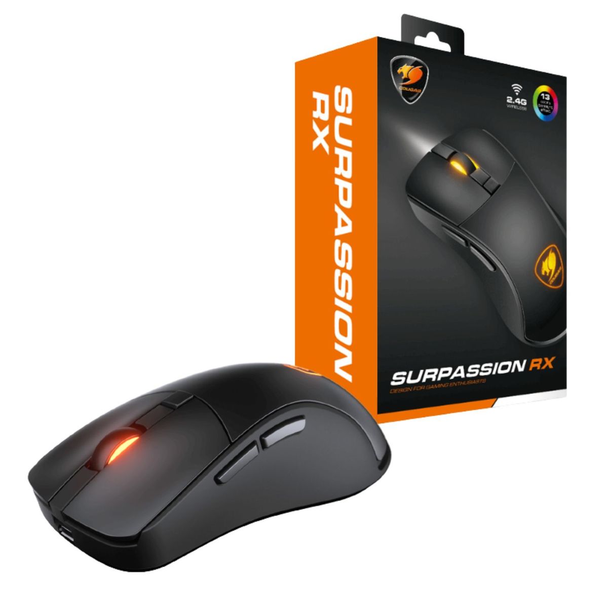 COUGAR - Mouse Gaming Wireless Cougar Surpassion Rx Rgb Color Negro