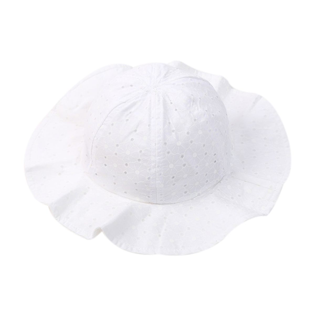 KAST PE - Sombrero Sophie Gorro Ala Ancha Blanco para bebe niñas