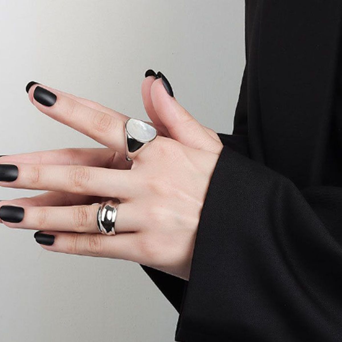 GENERICO - Anillos de lujo piedra blanca elegante irregular joyería fija