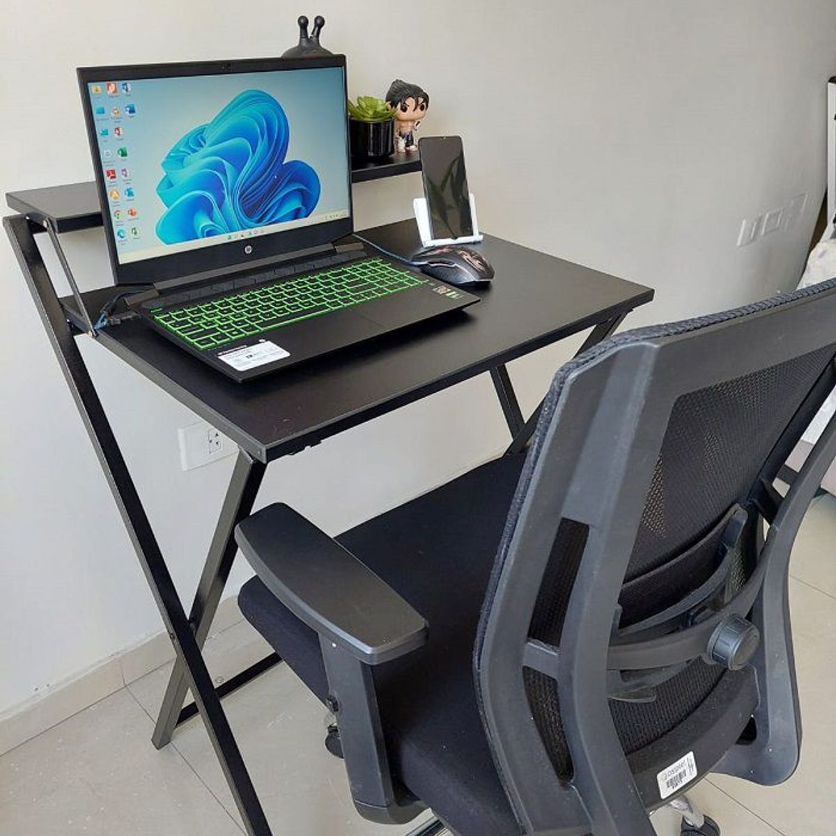 GENERICO - Escritorio plegable negro