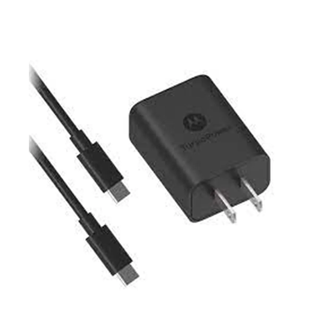 MOTOROLA - Cargador turbo power 18w para motorola cable tipo c a c - negro