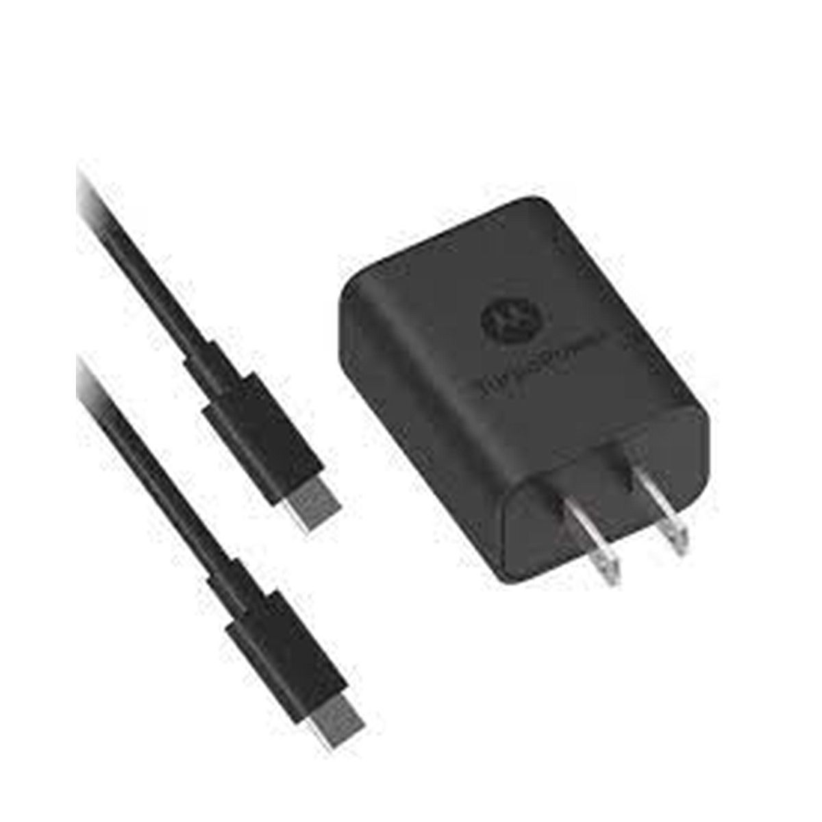 MOTOROLA - Cargador turbo power 18w para motorola cable tipo c a c - negro