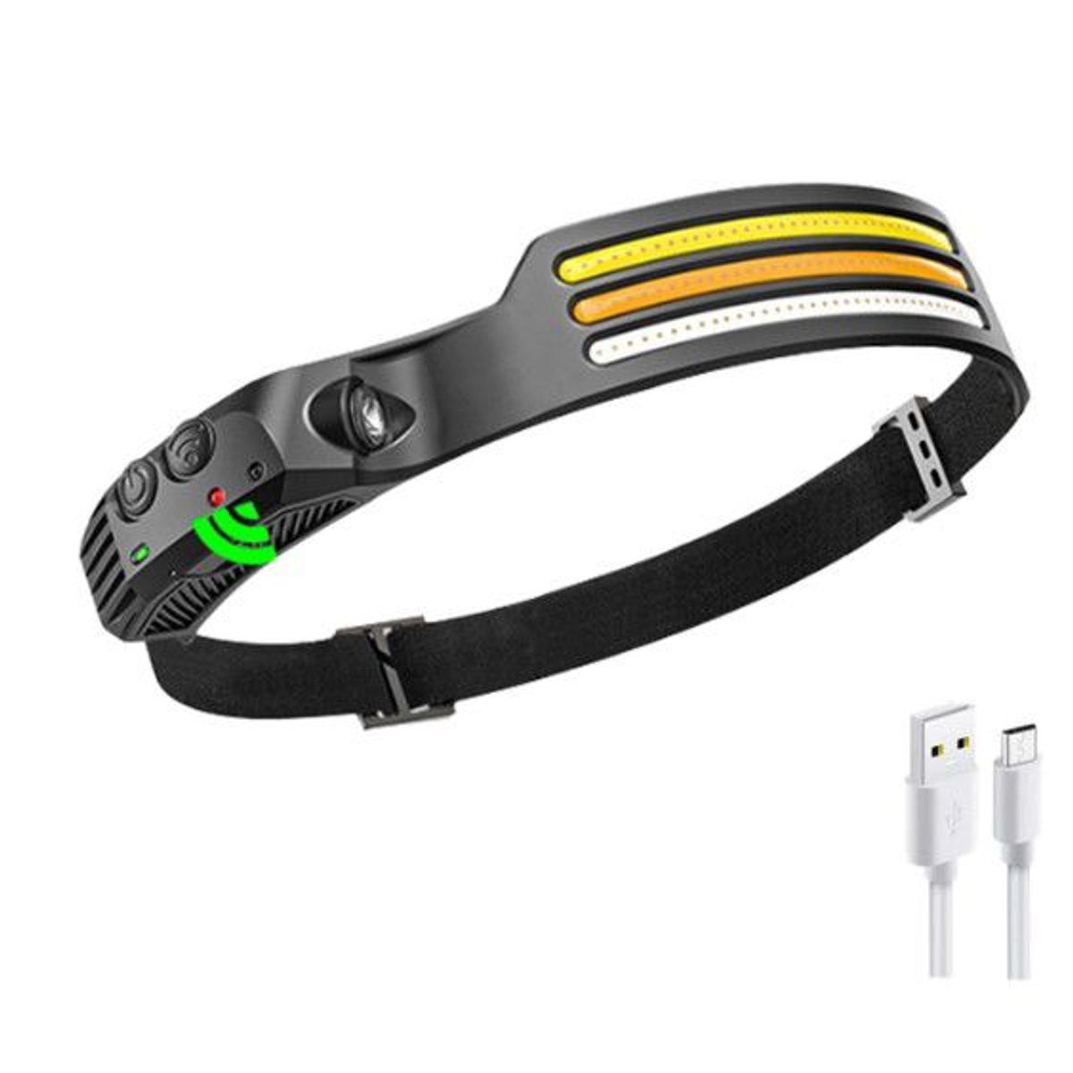 GENERICO - LINTERNA FRONTAL MINERA LED RECARGABLE DE 3LINEAS