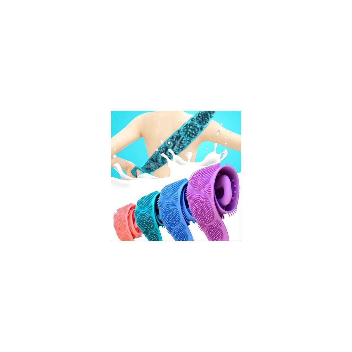 GENERICO - Cepillo Corporal Masajeador de Silicona para Baño Ducha