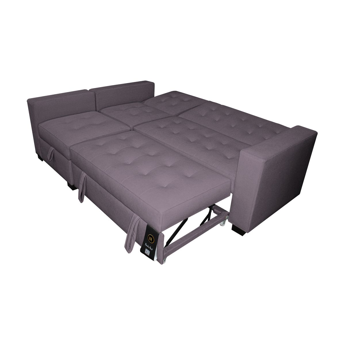 BARAKA HOME - Sofá Cama Multifuncional Kavala 3 Cuerpos - Lila