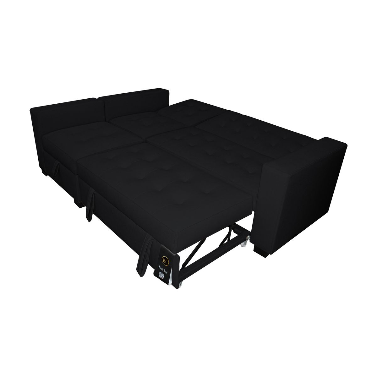 BARAKA HOME - Sofá Cama Multifuncional Kavala 3 Cuerpos - Negro