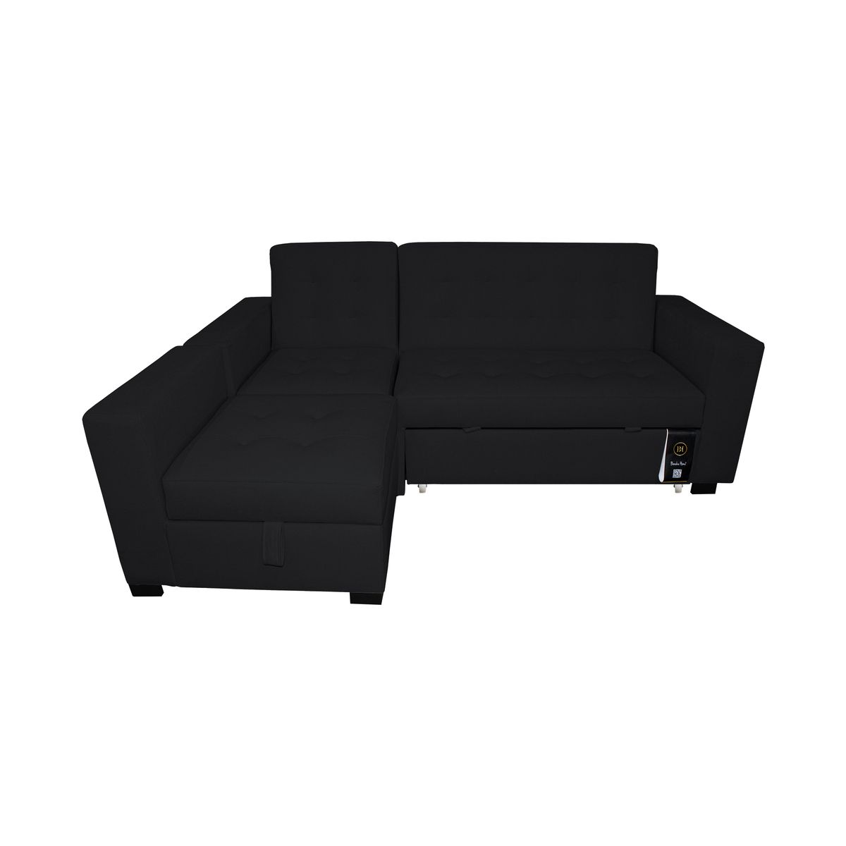 BARAKA HOME - Sofá Cama Multifuncional Kavala 3 Cuerpos - Negro