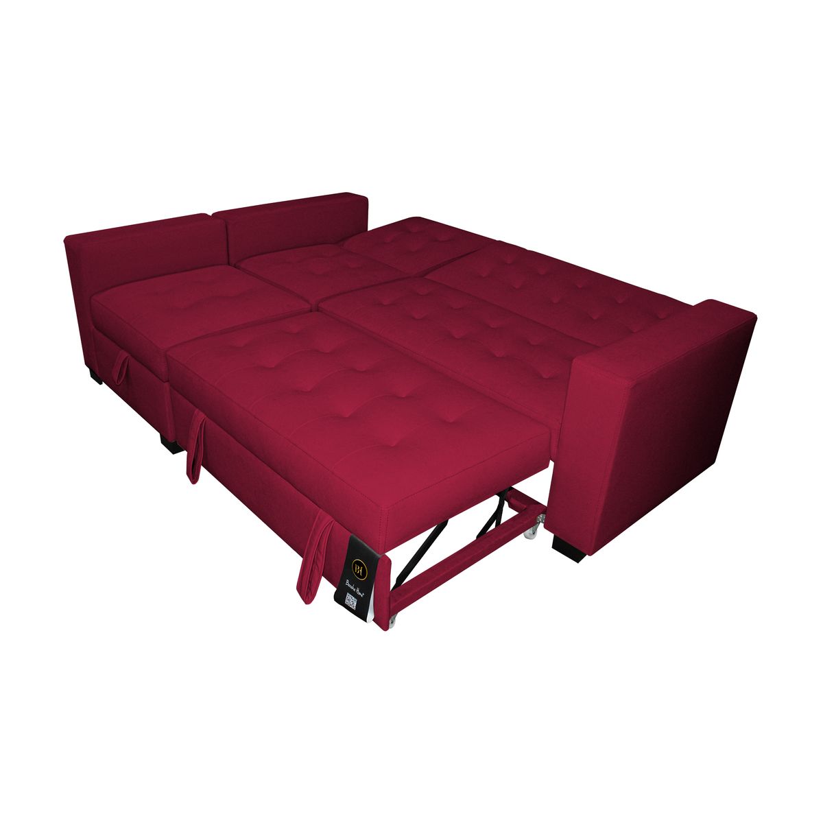 BARAKA HOME - Sofá Cama Multifuncional Kavala 3 Cuerpos - Rojo