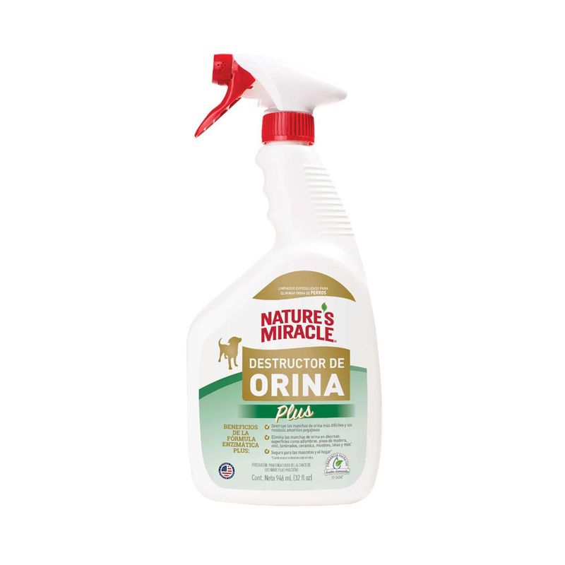 NATURES MIRACLE - Natures Miracle Destructor de Orina Plus para perros 946ml
