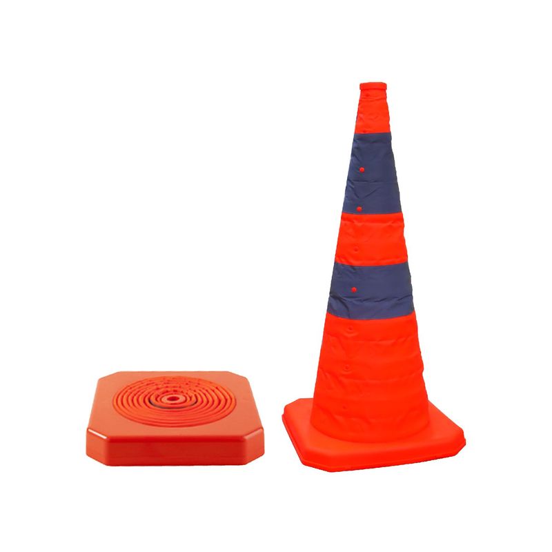 GENERICO - Conos De Seguridad De 70cm RETRACTIL Doble Cinta Reflectiva