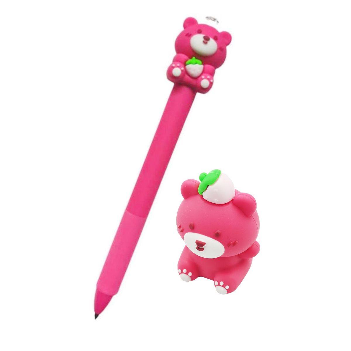 GENERICO - Lápiz Infinito de Osito Fucsia y Tajador