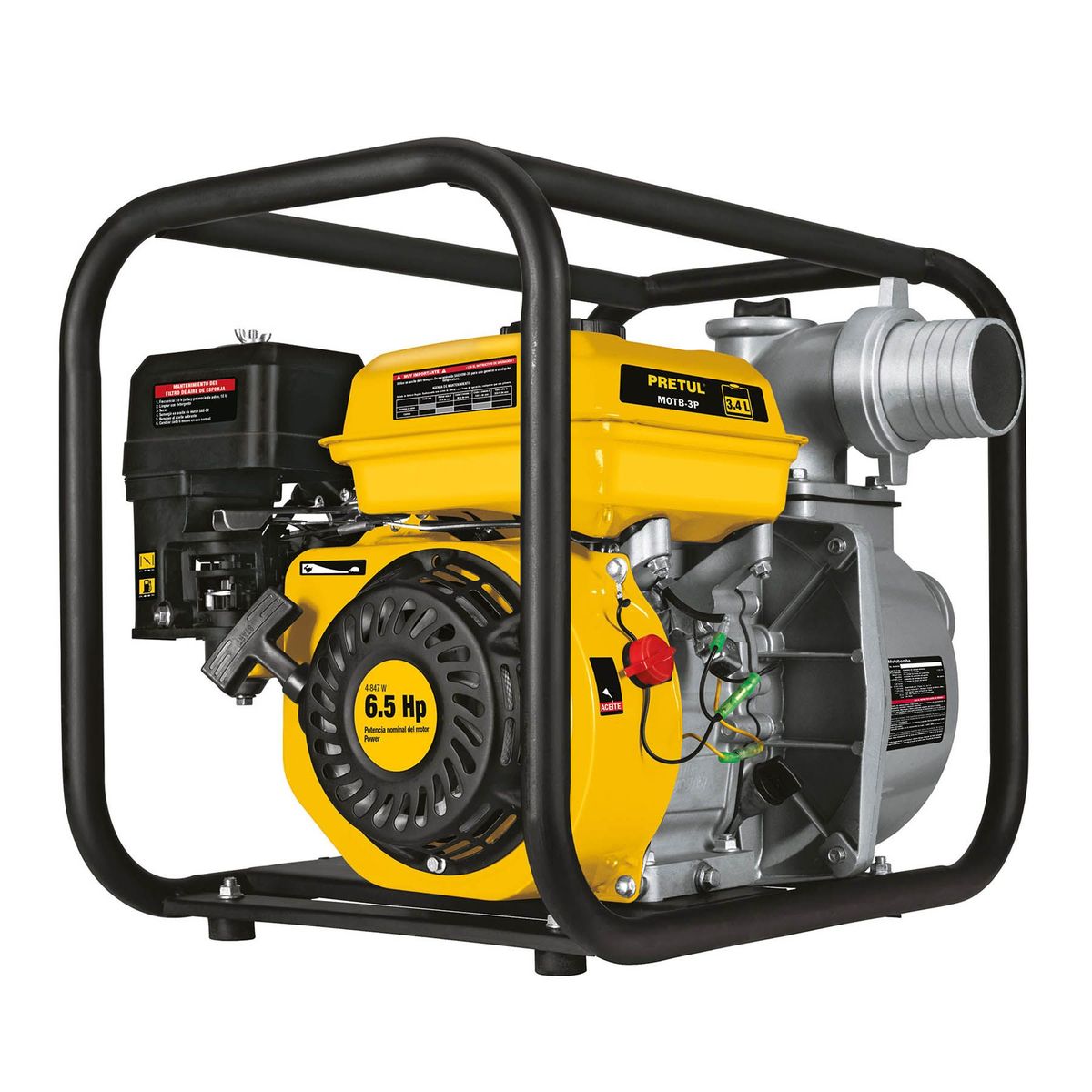 TRUPER - Motobomba 3" x 3" 6 1/2 HP Pretul