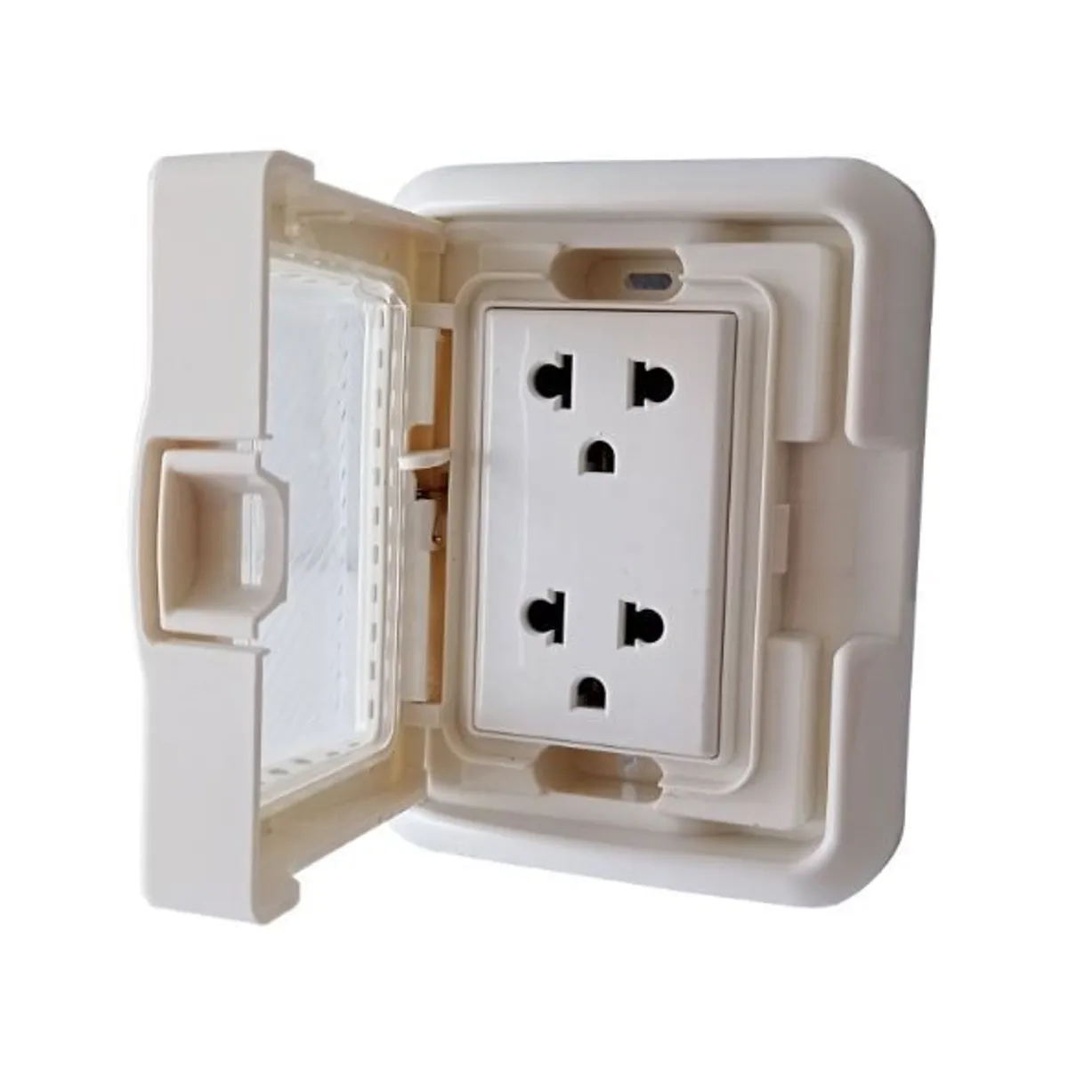 OPALUX - Tomacorriente Idrobox  Dado Toma Doble BMWP138TRWH OPALUX