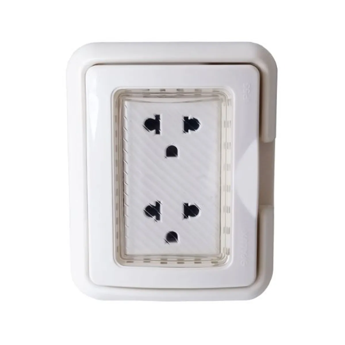 OPALUX - Tomacorriente Idrobox  Dado Toma Doble BMWP138TRWH OPALUX