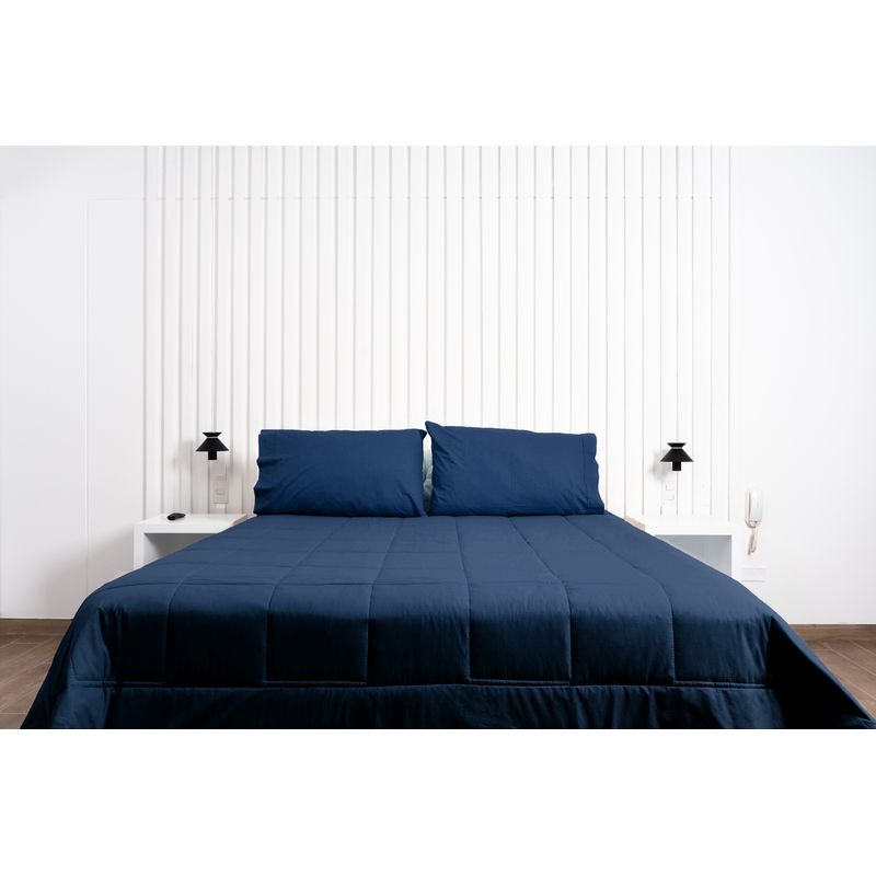 COBITEX HOME - Plumón azul marino hipoalergénico 2 plz cobitex 100% algodón