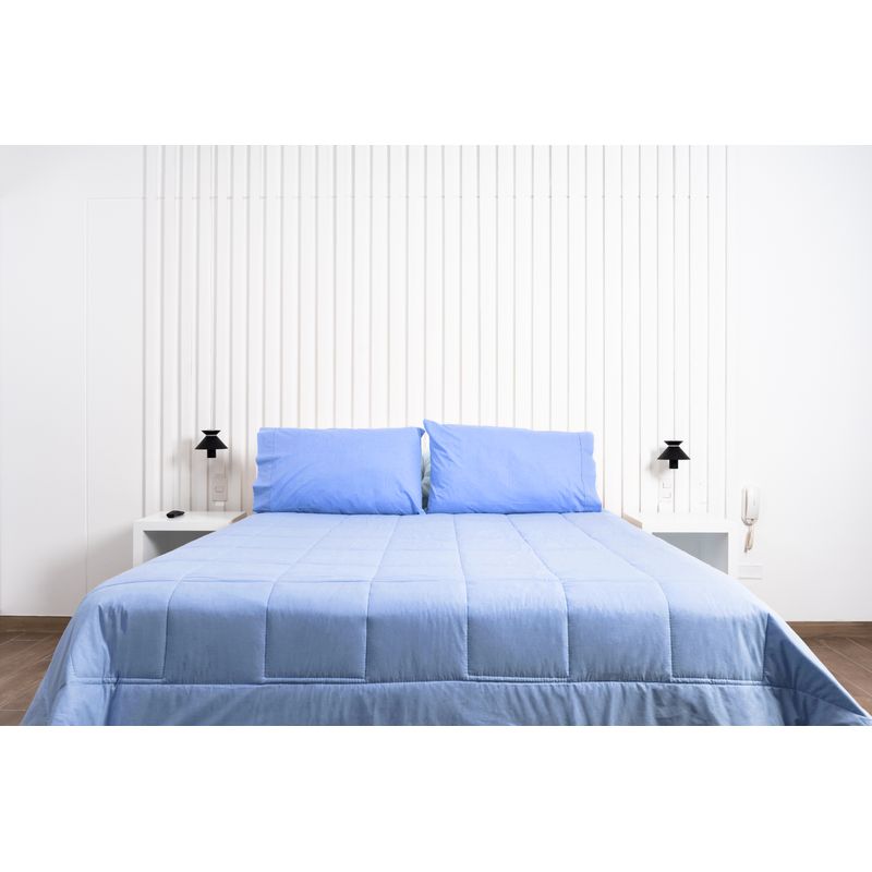 COBITEX HOME - Plumón azul cielo hipoalergénico King cobitex 100 algodón