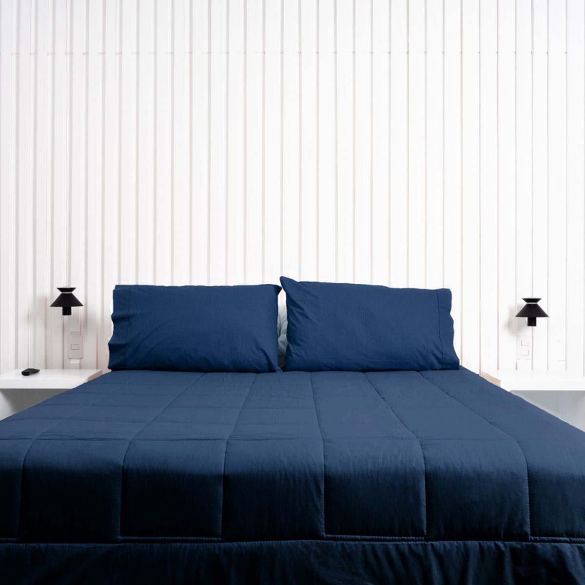 COBITEX HOME - Plumón azul marino hipoalergénico Queen cobitex 100 algodón