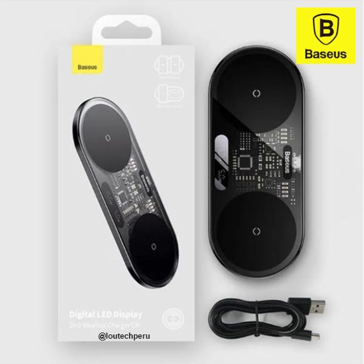 BASEUS - BASEUS  Cargador inalambrico doble