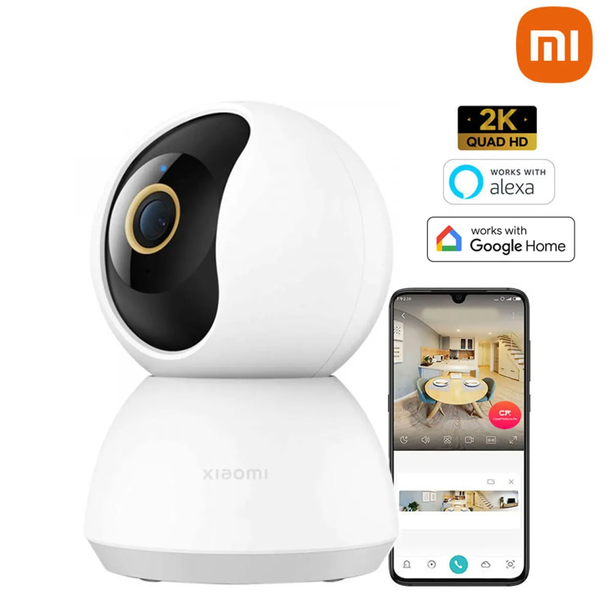 XIAOMI - Cámara de Seguridad Xiaomi Mi Home 360° 2K C300