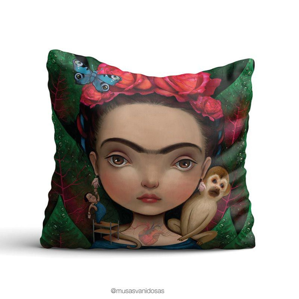 GENERICO - Cojin Frida Kahlo con Mono
