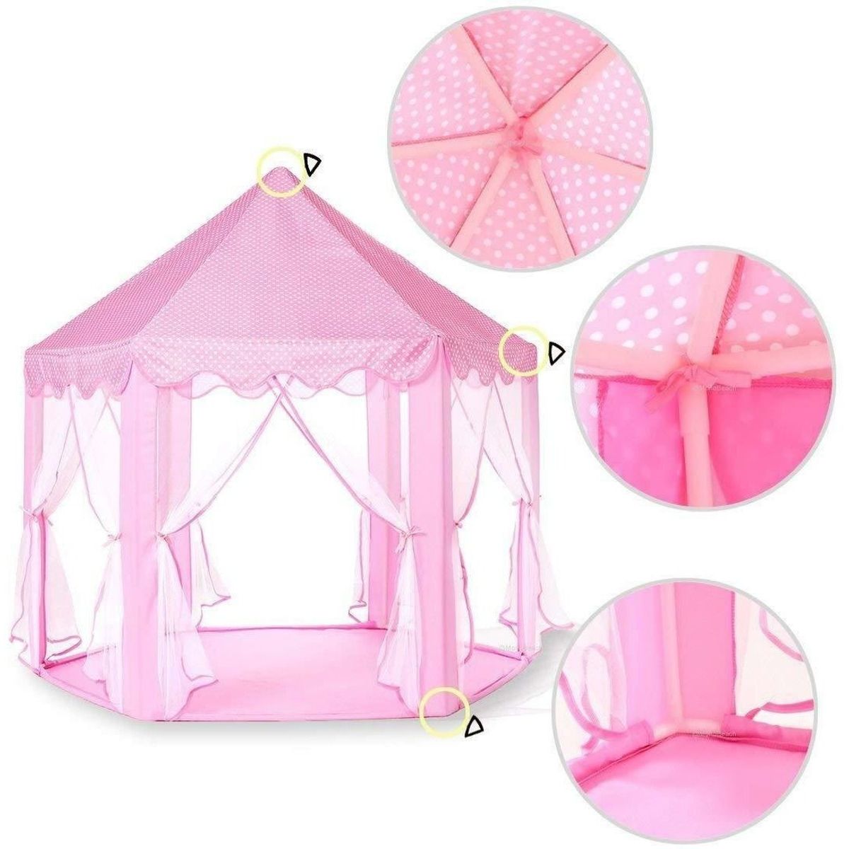 EVERBEST - Casa castillo armable infantil con luces led