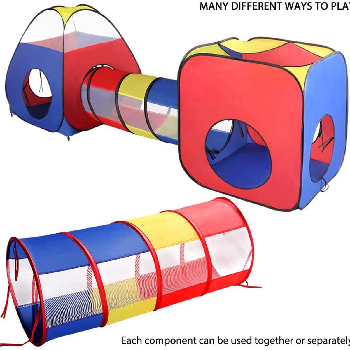 EVERBEST - Carpa Circuito 4 En 1 Doble Túnel Juego Para Niños