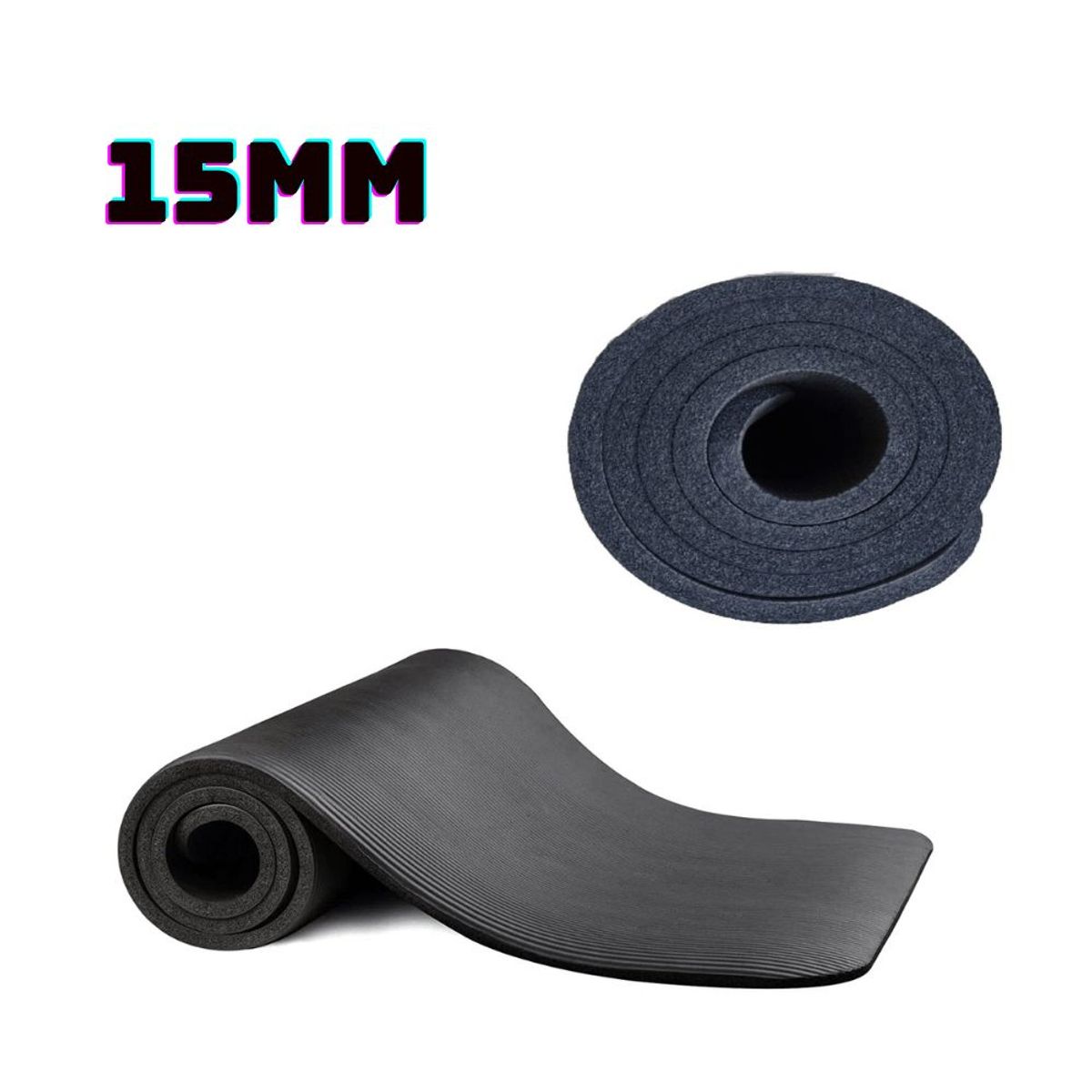 GENERICO - Mat De Yoga 15 mm Negro