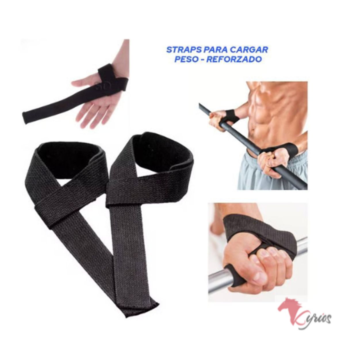 GENERICO - Straps Para Cargar Peso Con Antideslizante