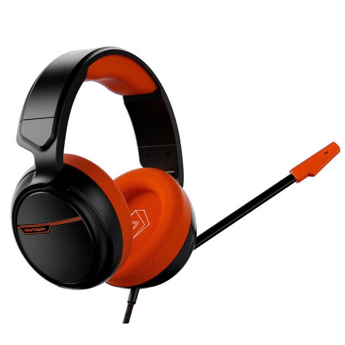 VSG - Audífono Gaming VSG Pentagon Cenexion USB ABS Negro-Naranja