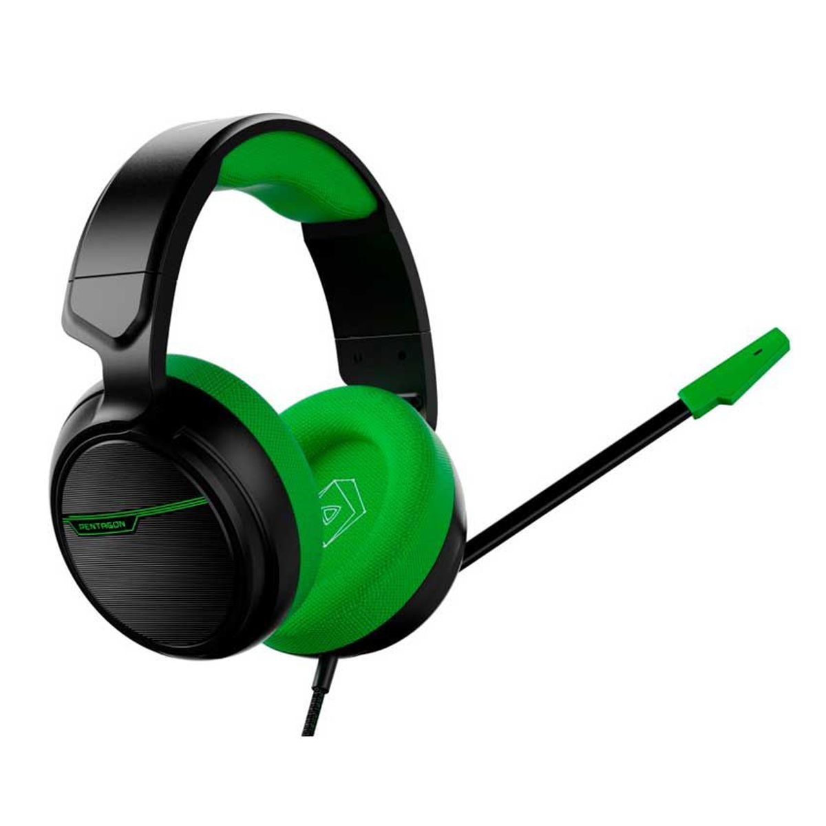 VSG - Audífono Gaming VSG Pentagon Cenexion USB ABS Negro-Verde