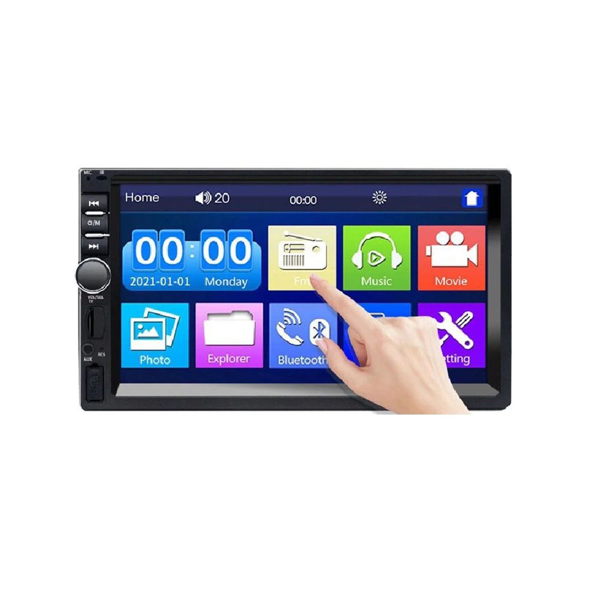 GENERICO - Radio con pantalla táctil y cámara de retroceso
