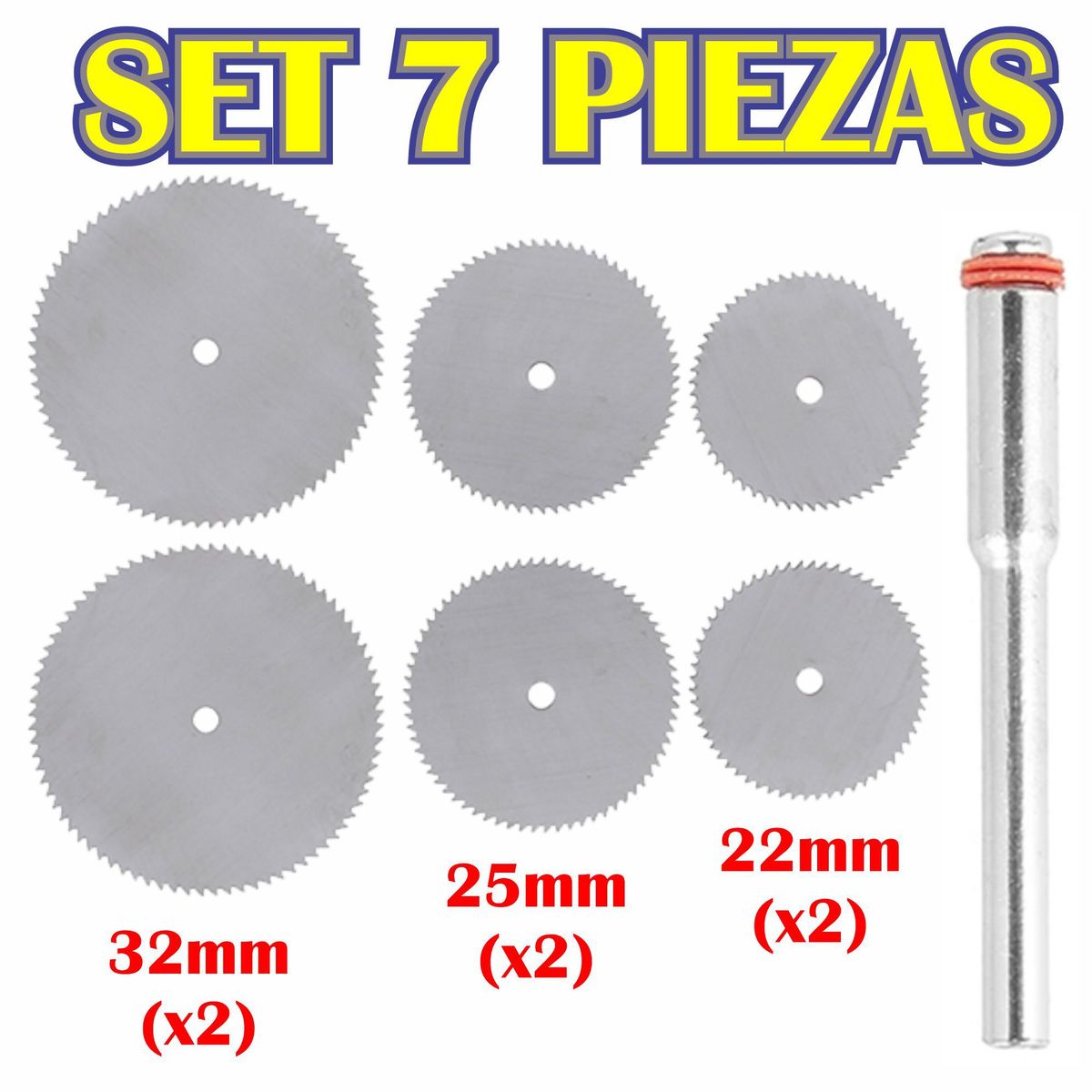 GENERICO - Set 6 Discos Aserrados Para Dremel, Taladro Y Otros