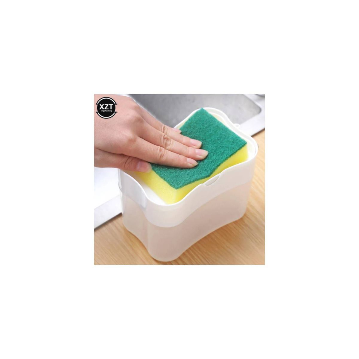 GENERICO - Dispensador de ayudin liquido lavavajilla blanco