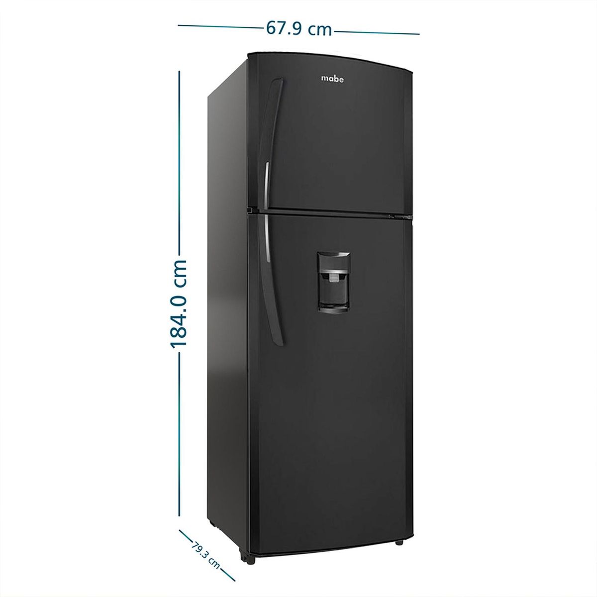 MABE - Refrigeradora No frost 405 Ltrs Netos Grafito Mabe RMP420FLPG1