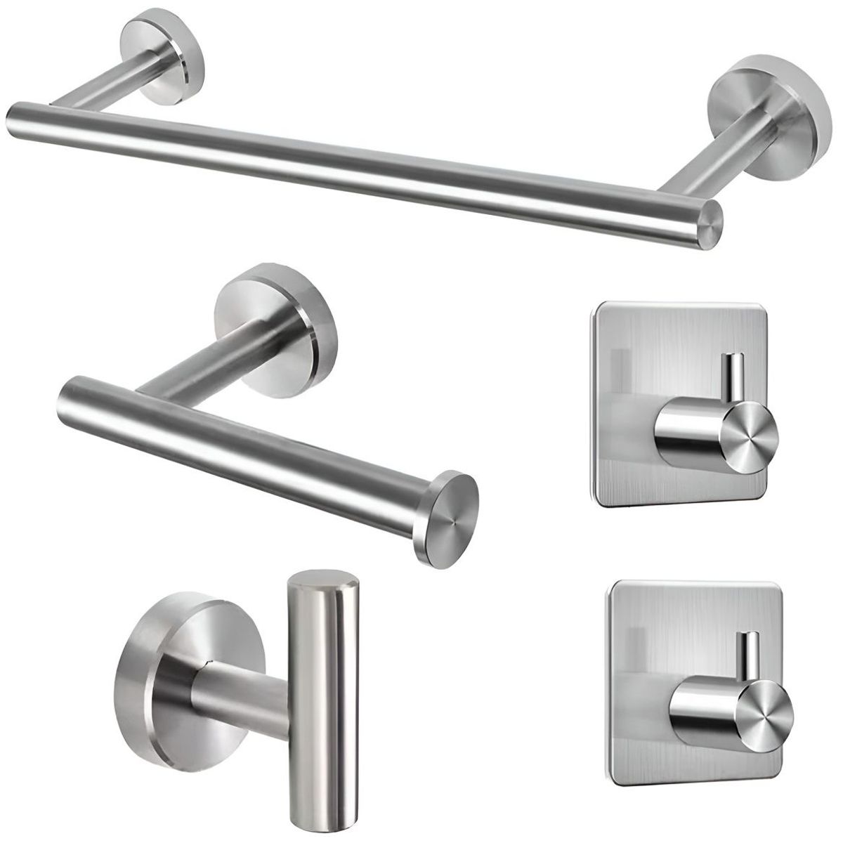 IMPORTADO MC - KIT 5 PIEZAS TOALLERO ACERO SUS 304