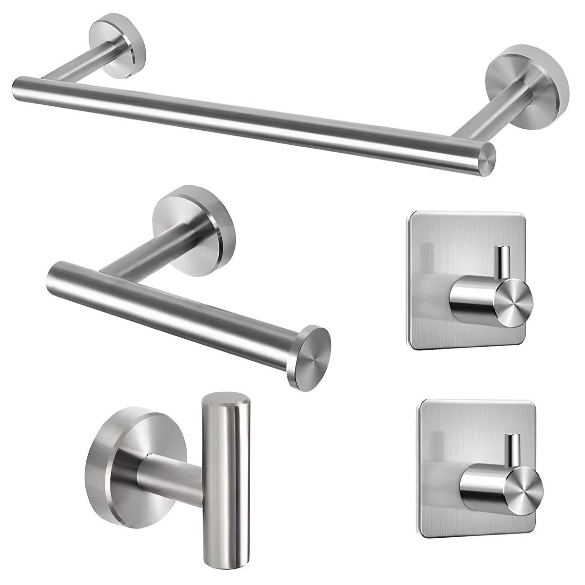 IMPORTADO MC - KIT 5 PIEZAS TOALLERO ACERO SUS 304