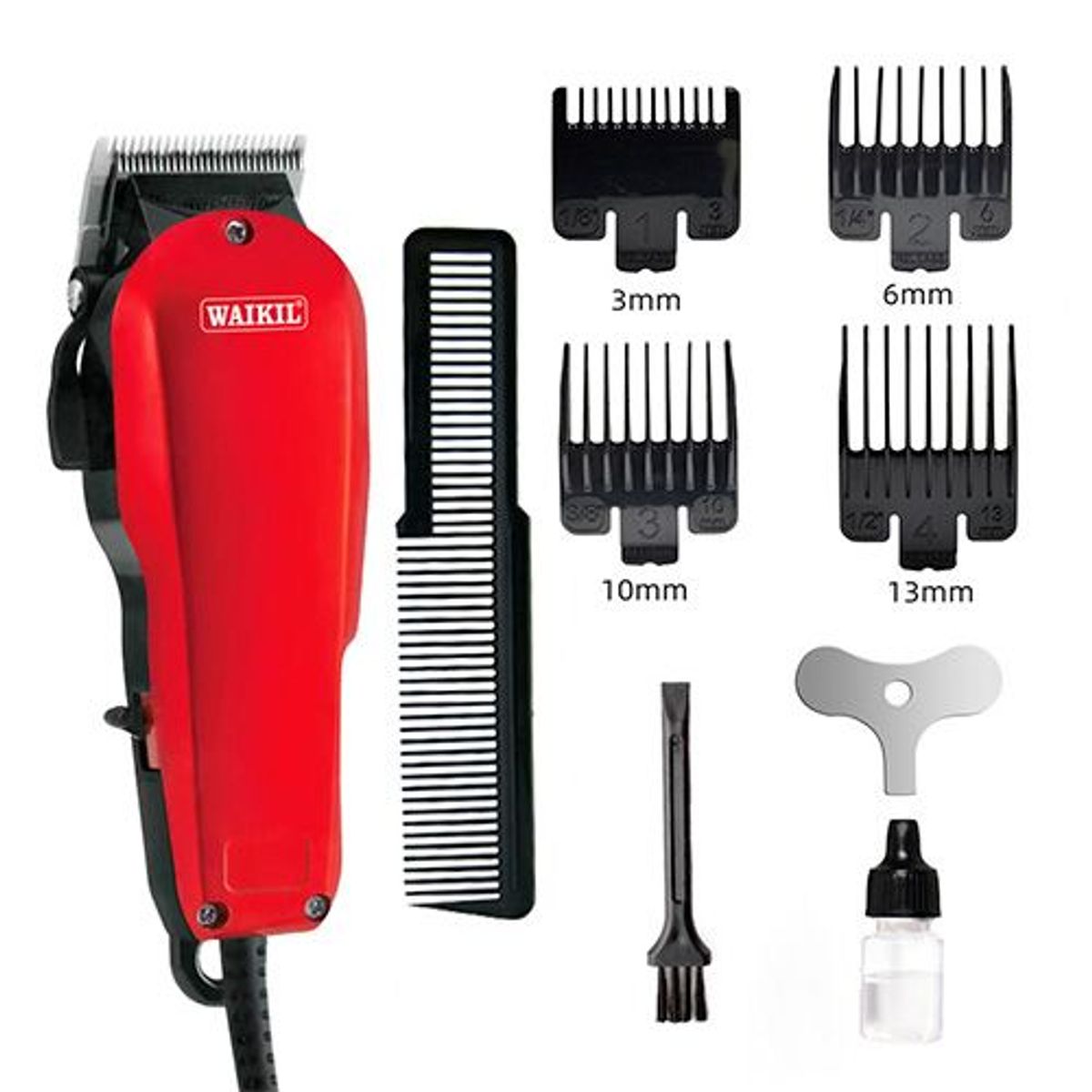 GENERICO - Maquina Para Cortar Cabello Barba Afeitar Kit 10 Piezas Cortadora