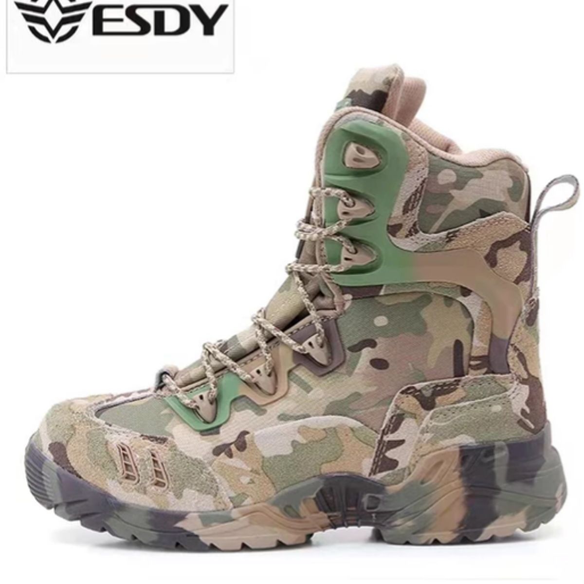 GENERICO - Botas de Cuero de Camuflaje para hombre