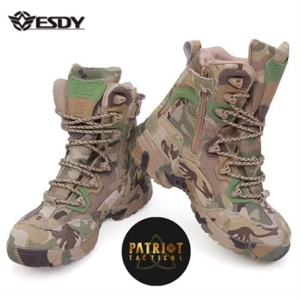 GENERICO - Botas de Cuero de Camuflaje para hombre