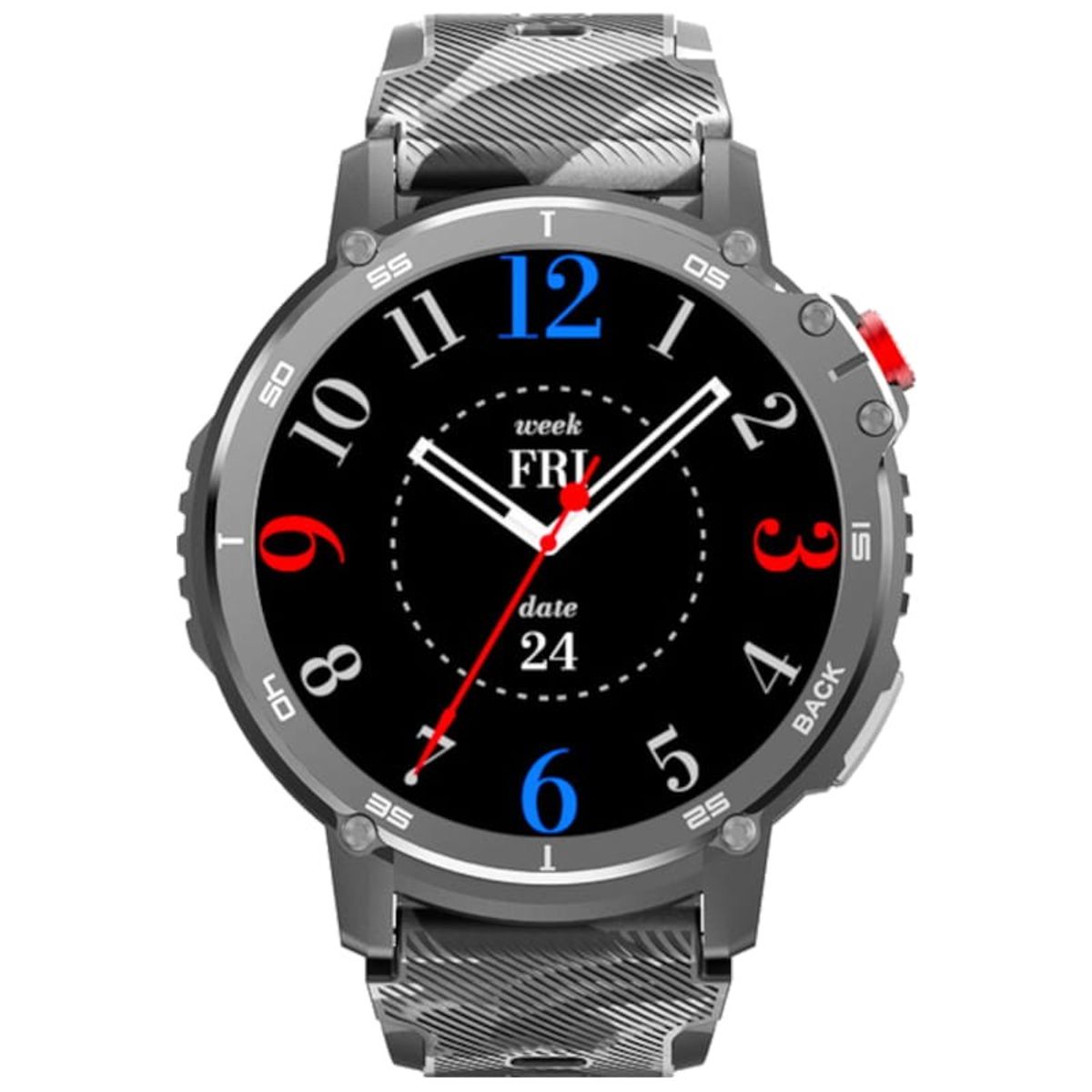 OEM - Smartwatch C22 doble correa y memoria de 4 GB estilo militar + Audifono