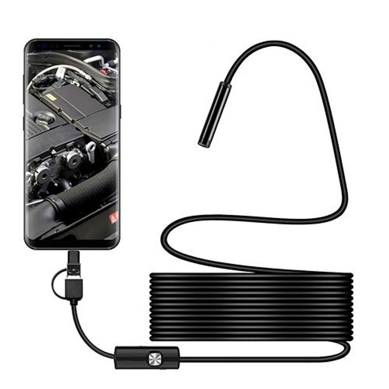 GENERICO - Camara Endoscopio Celular HD 2 Metros Android PC Sumergible Vehiculo