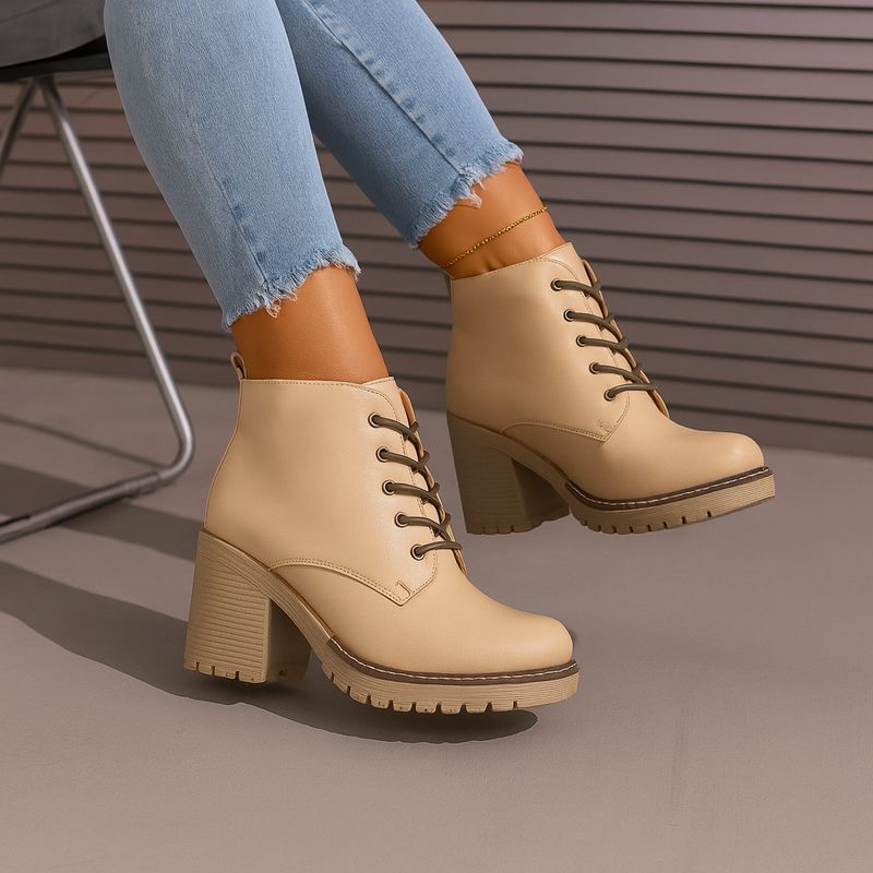 GENERICO - Botines para mujer Misshus Antonieta beige ci