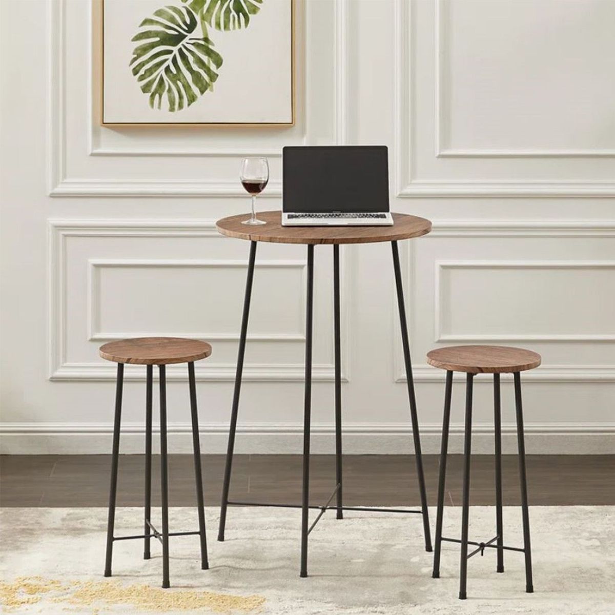 VENTITAS HOME - Mesa Bar + 2 Sillas Bosch Ventitas Home Caramelo