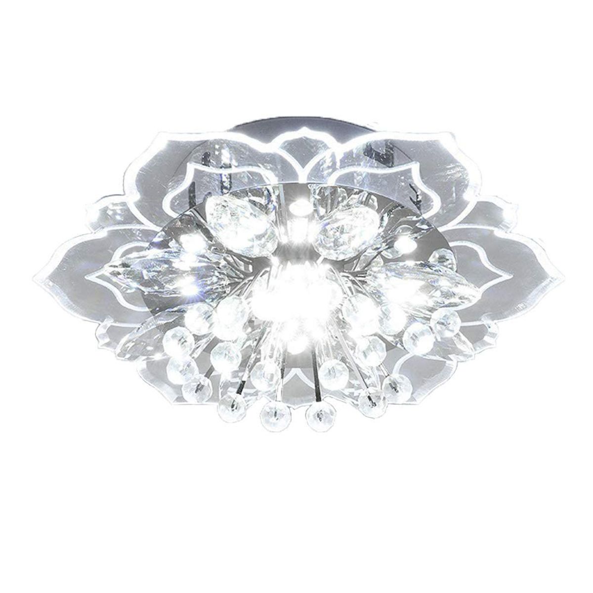 HOME NEAT - Lámparas de Techo LED de Cristal Moderno Forma de Flor