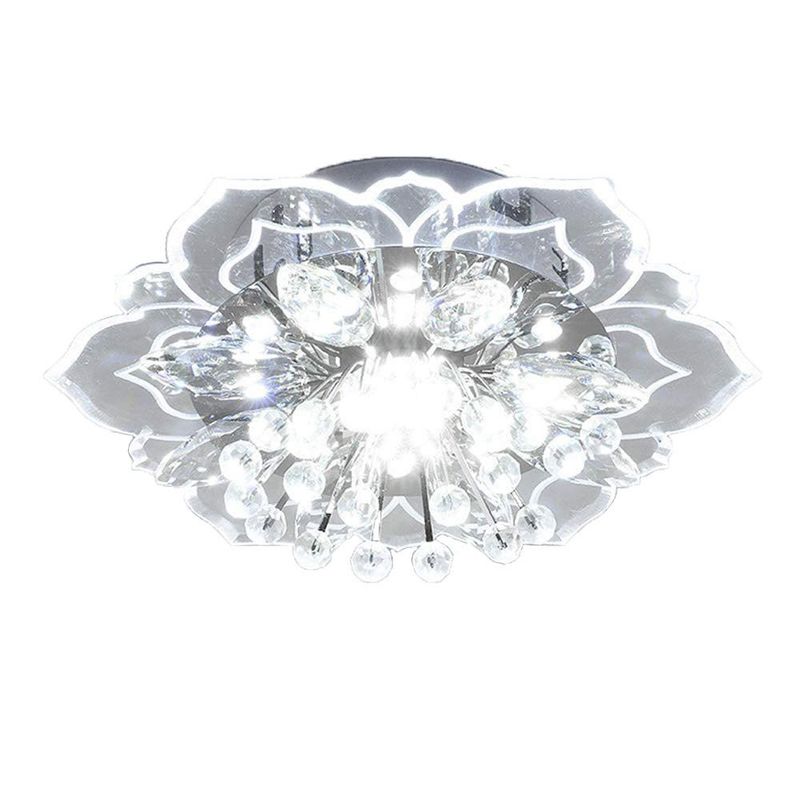 HOME NEAT - Lámparas de Techo LED de Cristal Moderno Forma de Flor