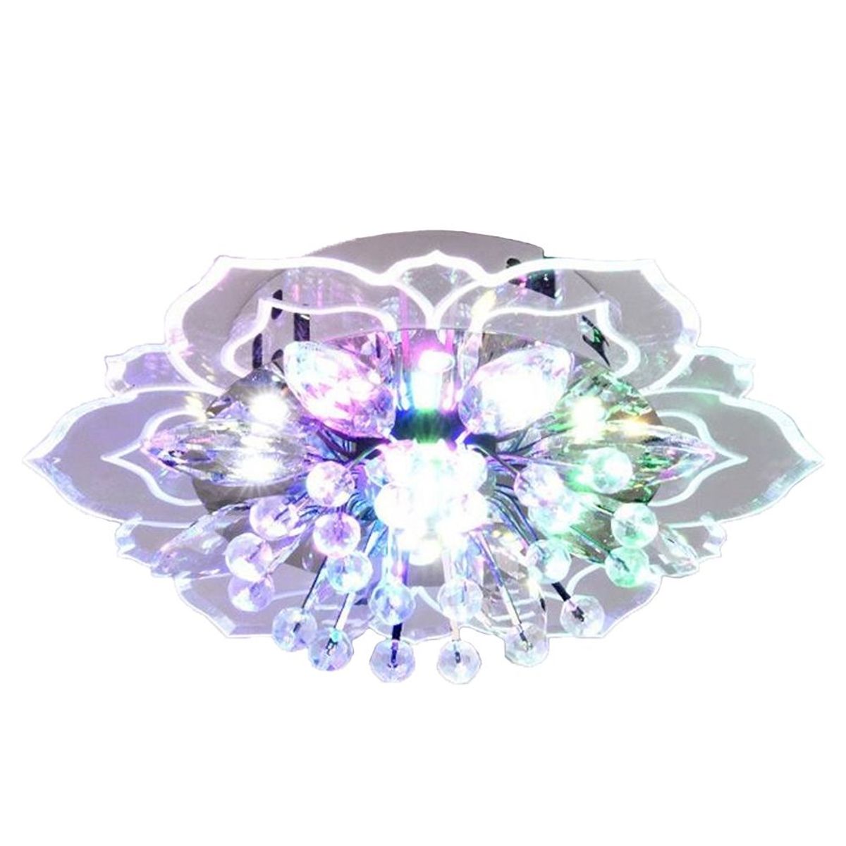 HOME NEAT - Lámparas de Techo LED de Cristal Moderno Forma de Flor